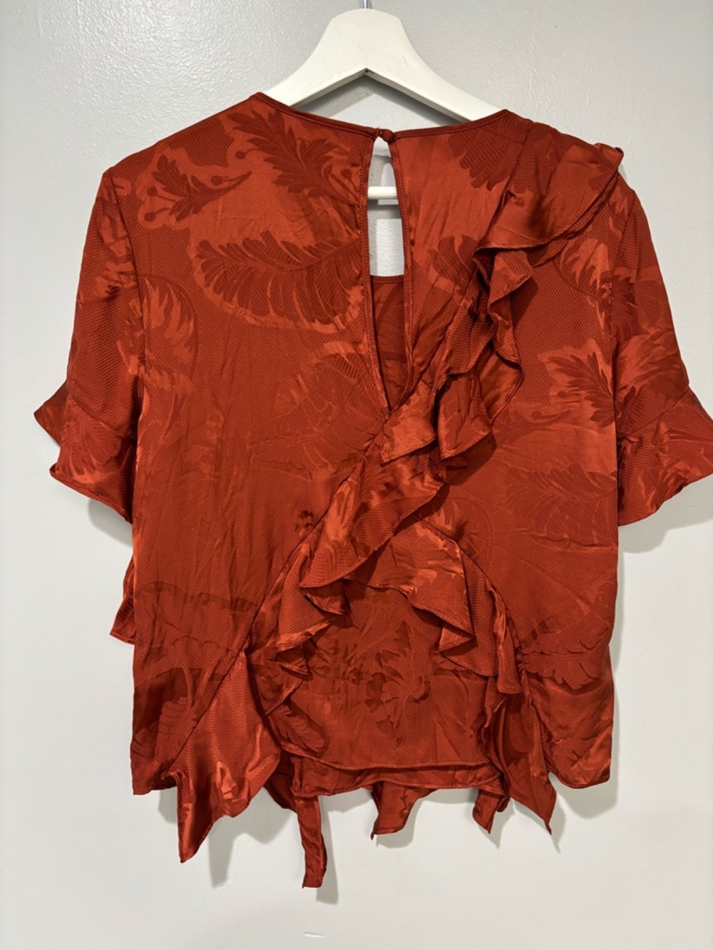 Cinq a Sept Silk Ruffle Blouse - Picture 2 of 6